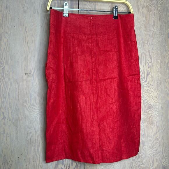 Vintage NWT Umberto Ginocchietti Women's Red Pencil Skirt - Picture 2 of 6